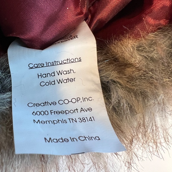 Christmas Stocking Yellow Red Green Fur Trim Tartan Plaid with  Pom-Poms - Picture 7 of 8